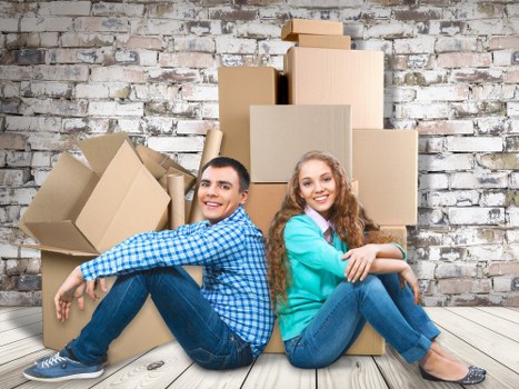 Home removals planning in Cranham with packed boxes